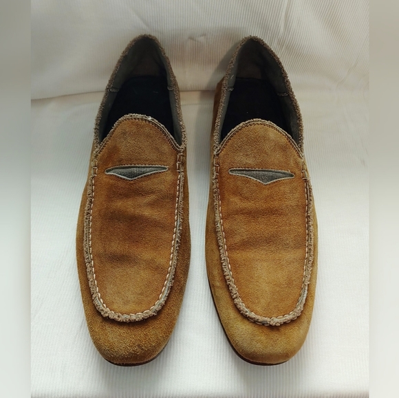 DONALD J PLINER Men's 9M Tan Suede Loafers - Picture 8 of 8